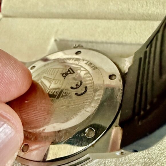 Ferragamo Men's F-80 Watch Classic Blue Leather Strap Blue Dial 42mm & Watch Box - Picture 11 of 13